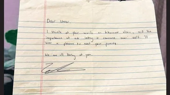 A handwritten letter has formed a link between jai 1767289757553