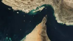 Straits of Hormuz Credit NASA public domain via Wikimedia