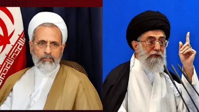 ayatollah alireza arafi left ayatollah ali khamenei