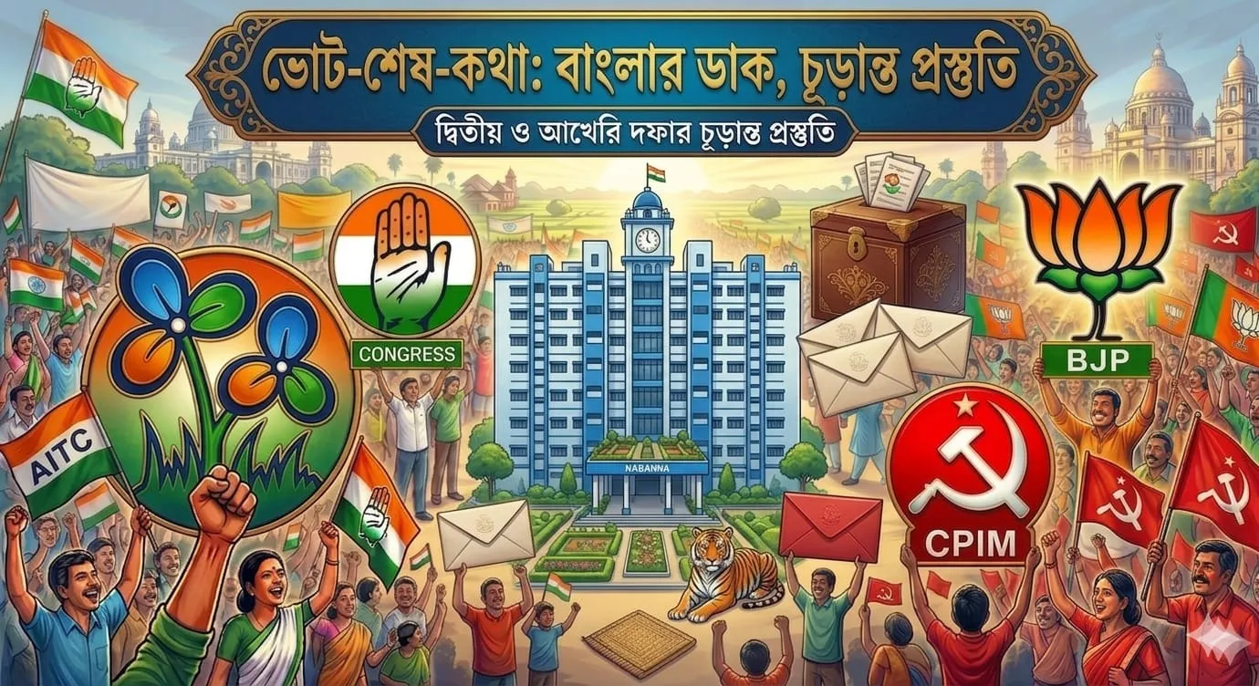 WB Phase 2 Voting News: নবান্নের দখল কার হাতে? শেষ দফার মহাযুদ্ধের আগে চূড়ান্ত প্রস্তুতিতে বাংলা