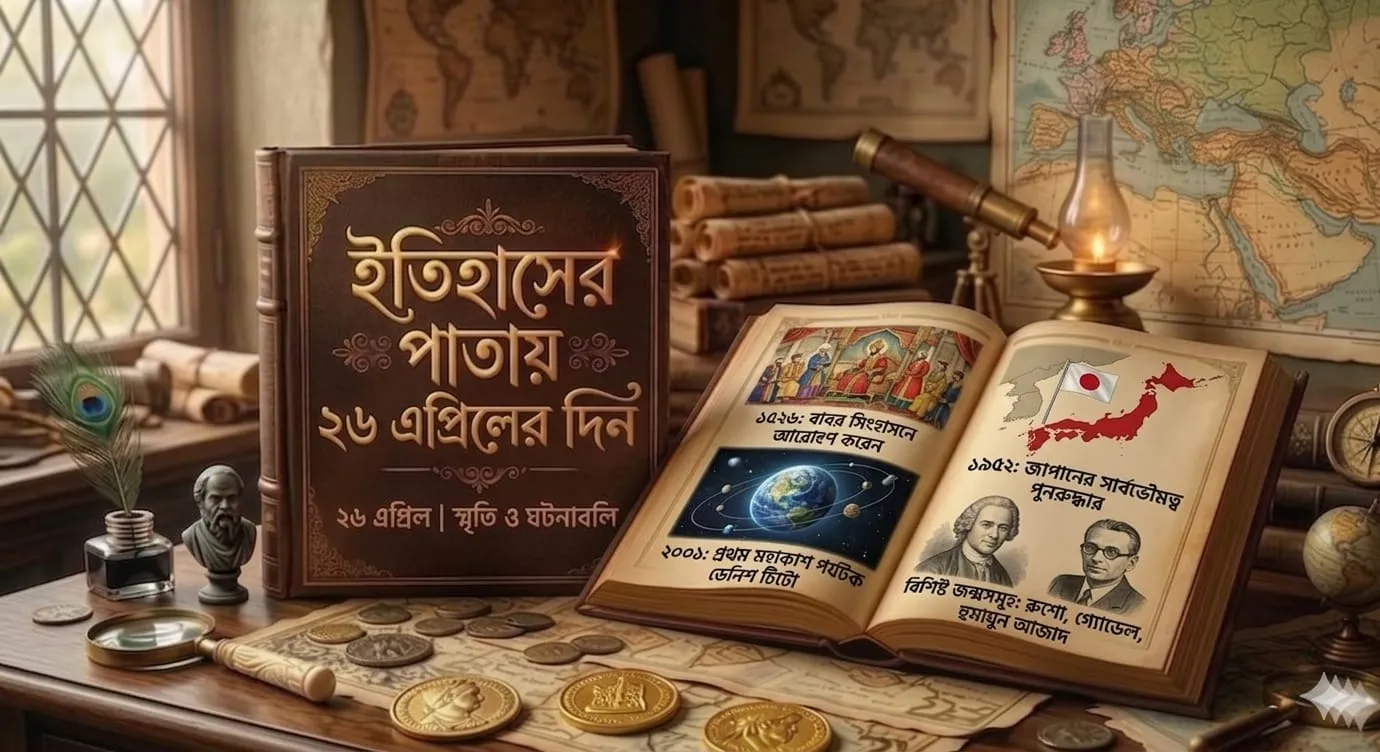 Today in History 26 April: ইতিহাসের ধুলোমাখা পাতা থেকে: আজকের দিনটি কেন আজও উজ্জ্বল?