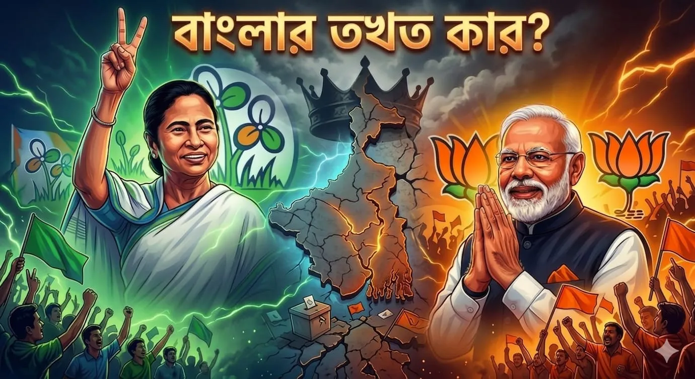 WB Exit Poll Analysis 2026: নবান্নে কি এবার পদ্ম-বিপ্লব নাকি দিদিরই দাপট? বুথফেরত সমীক্ষার কাঁপুনিতে থমথমে বাংলা! 1 WB Exit Poll Analysis 2026: নবান্নে কি এবার পদ্ম-বিপ্লব নাকি দিদিরই দাপট? বুথফেরত সমীক্ষার কাঁপুনিতে থমথমে বাংলা!