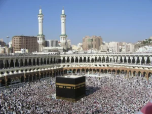 pilgrims Muslim Kabah Great Mosque of Mecca